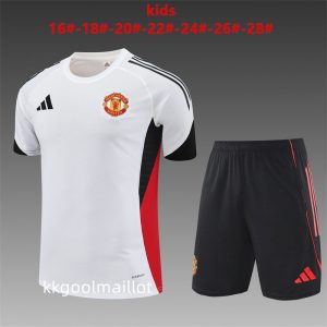 Ensemble Maillot Manchester United Enfant 2025 2026 Blanc B