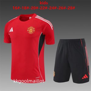 Ensemble Maillot Manchester United Enfant 2025 2026 Rouge