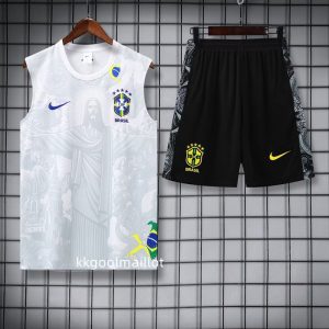 Ensemble Brésil 2025 2026 Blanc Sans manches