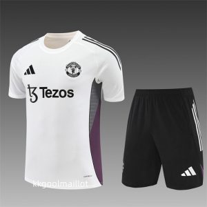 Ensemble Maillot Manchester United 2025 2026 Blanc violet