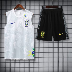 Ensemble Brésil 2025 2026 Jésus blanc sans manches