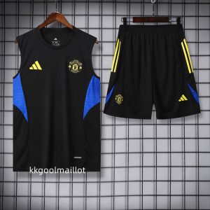 Ensemble Maillot Manchester United 2025 2026 noir sans manches