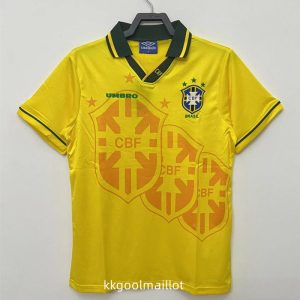 Maillot Bresil Vintage 1994 domicile jaune