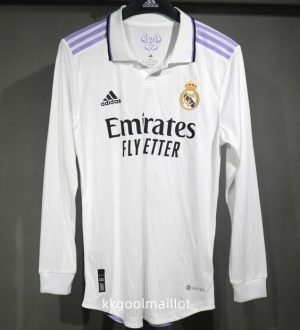 Maillot Match vintage Real Madrid 2022 2023 domicile manches longues