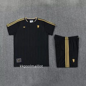 Ensemble Maillot Manchester United 2025 2026 noir Rétro